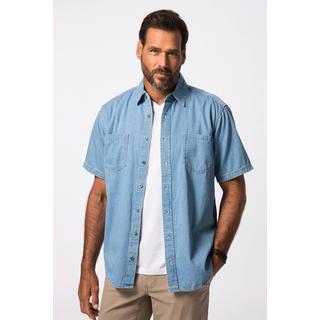 JP1880  Chemise en jean dans une coupe Modern Fit, manches courtes et col kent bleu clair 