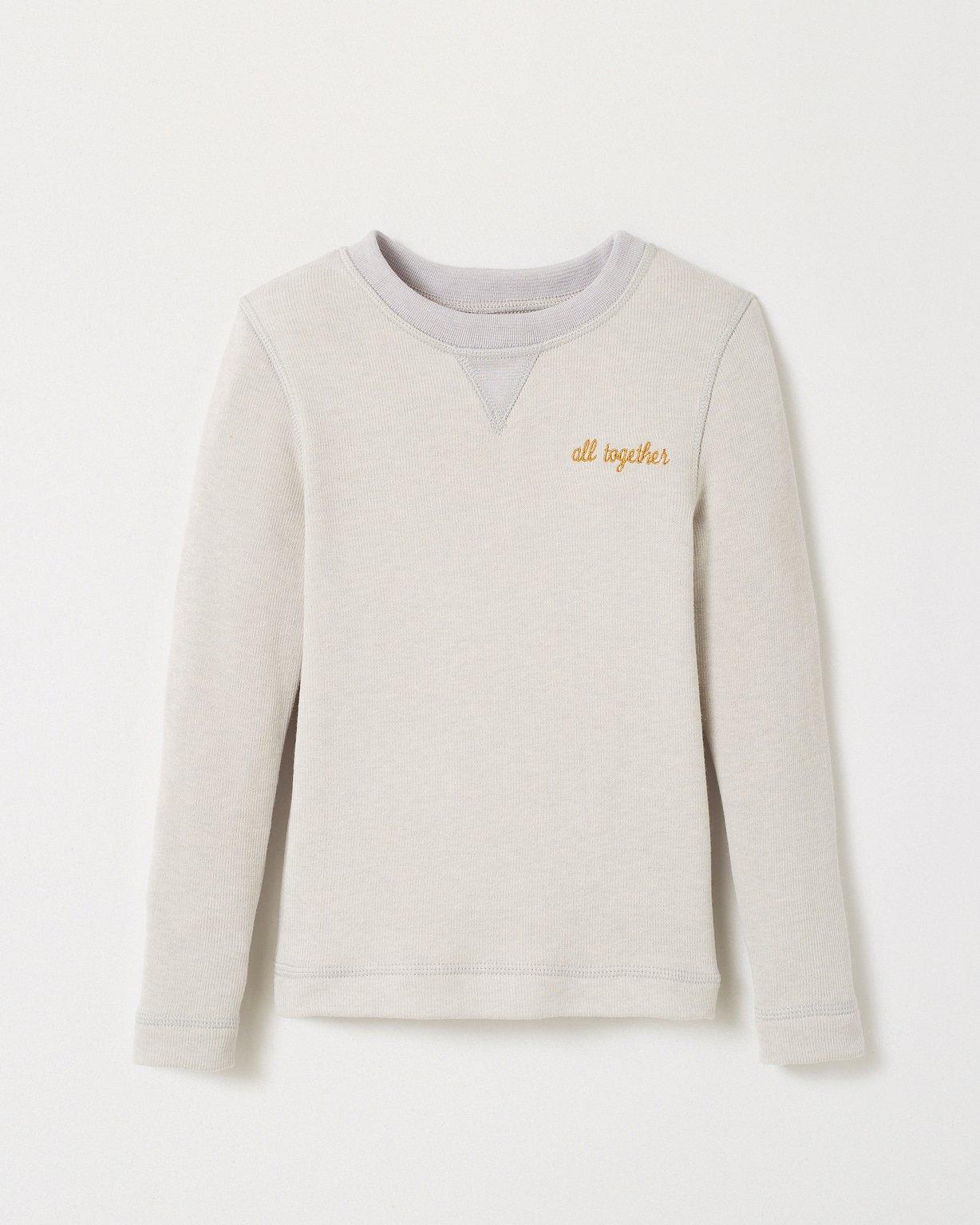 Image of Sweatshirt Aus Angerautem Thermolactyl-molton Sensitive, Wärmegrad Intense 5. Jungen Grau 152