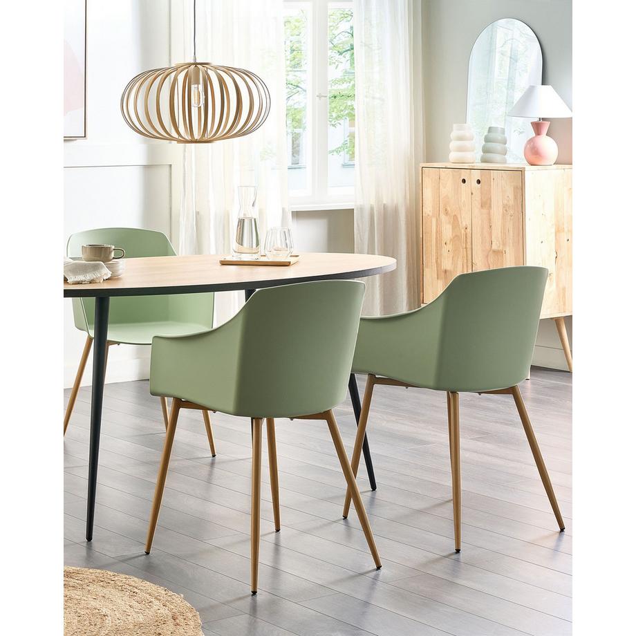 Beliani Set di 2 sedie da pranzo en Materiale sintetico Scandinavo FONDA II  