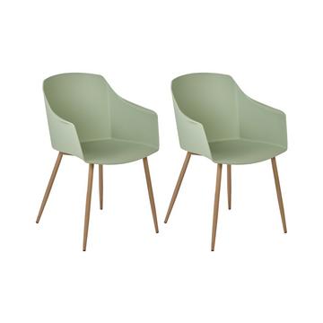 Lot de 2 chaises de salle à manger en Matière synthétique Scandinave FONDA II