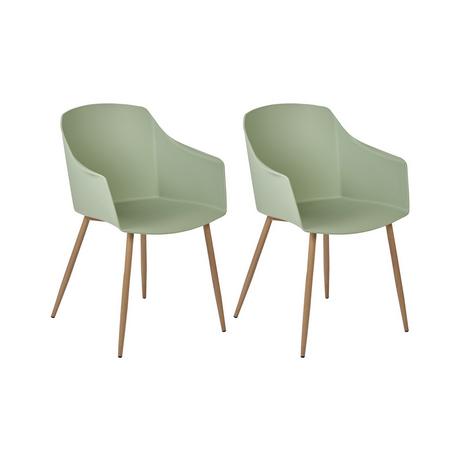 Beliani Lot de 2 chaises en Matière synthétique Scandinave FONDA II  