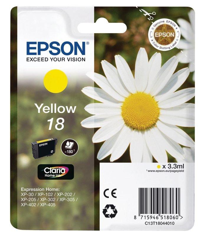 EPSON  EPSON Tintenpatrone yellow T180440 XP 30/405 180 Seiten 