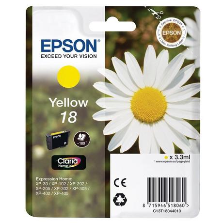 EPSON  EPSON Tintenpatrone yellow T180440 XP 30/405 180 Seiten 