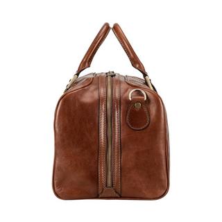 Maxwell Scott  FleroS - Kleine Leder Weekender Reisetasche 