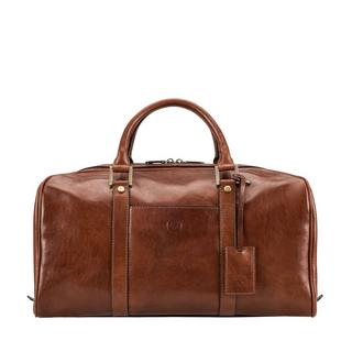 Maxwell Scott  FleroS - Kleine Leder Weekender Reisetasche 