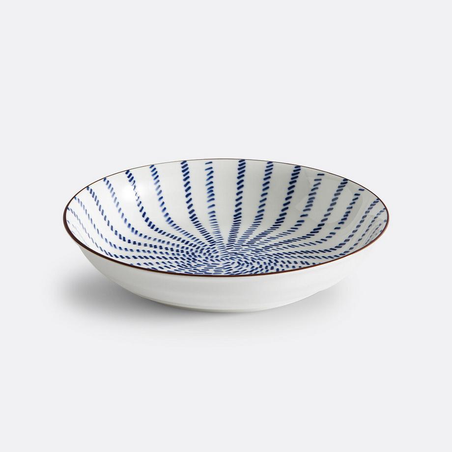 La Redoute Intérieurs Lot de 4 assiettes creuses motif rayons  