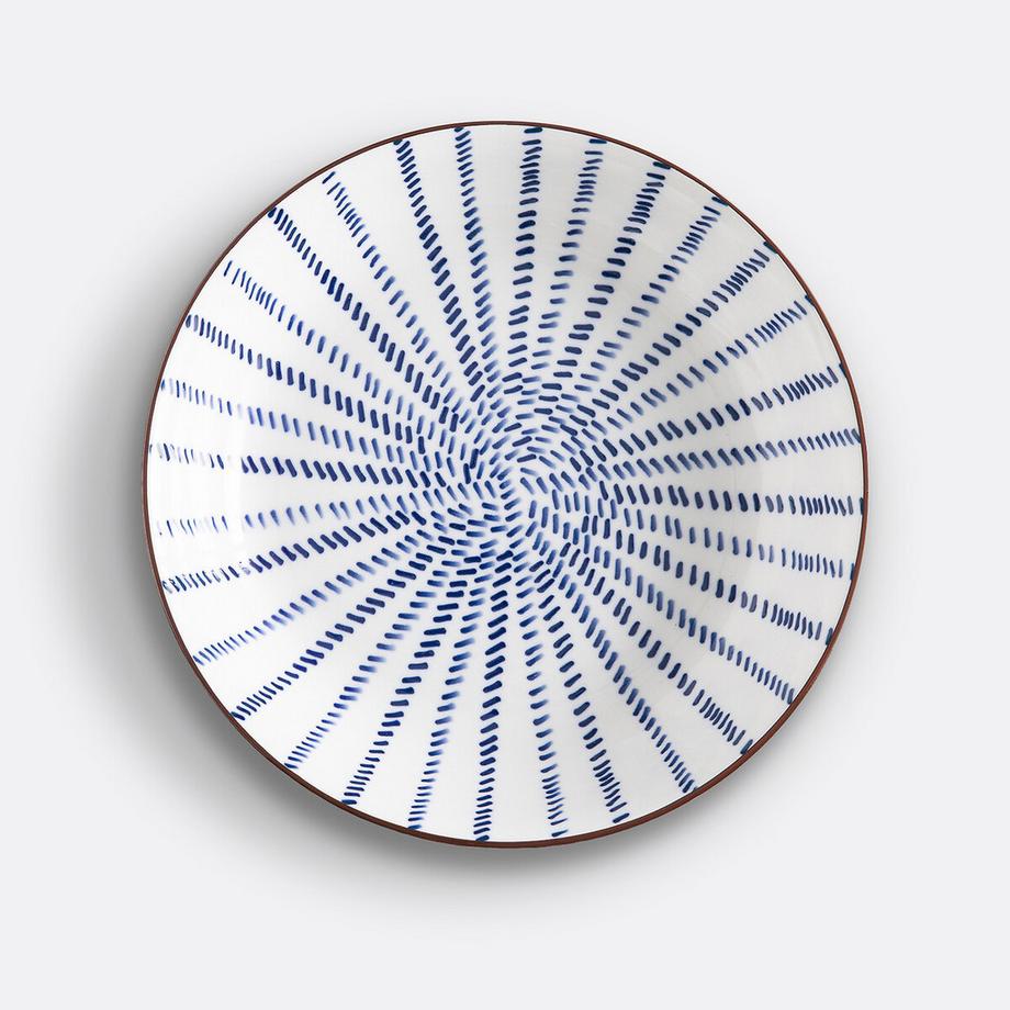 La Redoute Intérieurs Lot de 4 assiettes creuses motif rayons  