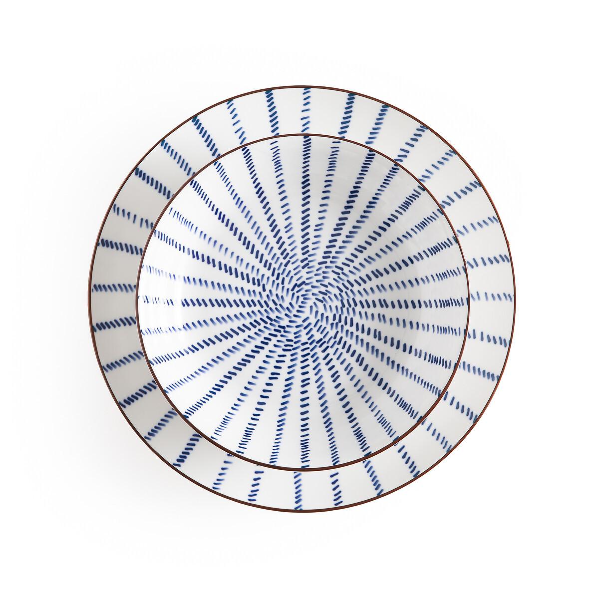 La Redoute Intérieurs 4er-Set tiefe Teller Bowlia mit Strahlendekor  