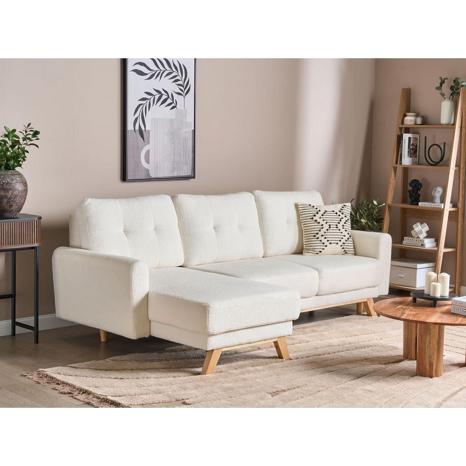 Beliani Ecksofa aus Bouclé Skandinavisch SIRO  