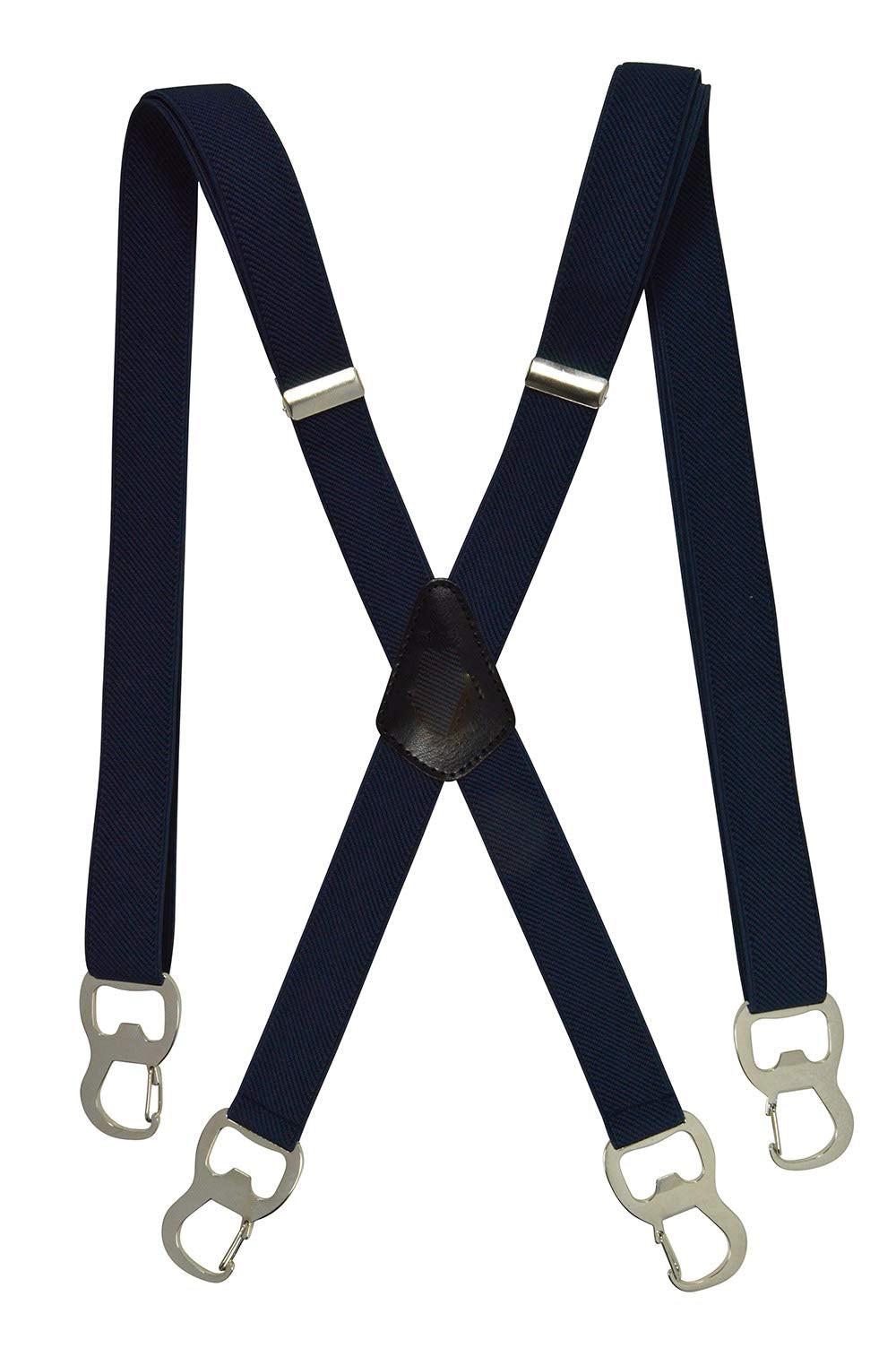 Image of Schmale Hosenträger Mit Bierflaschenöffner Und Karabinerhaken Unisex Nachtblau 100