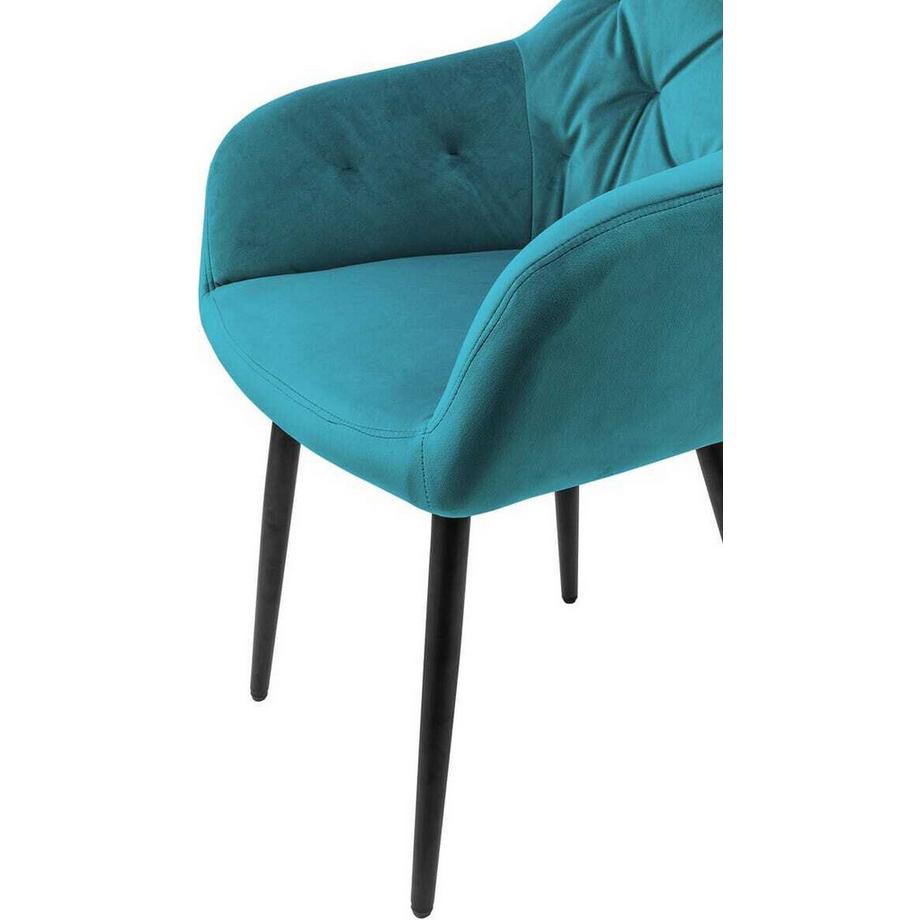 mutoni Poltrona in velluto turchese  