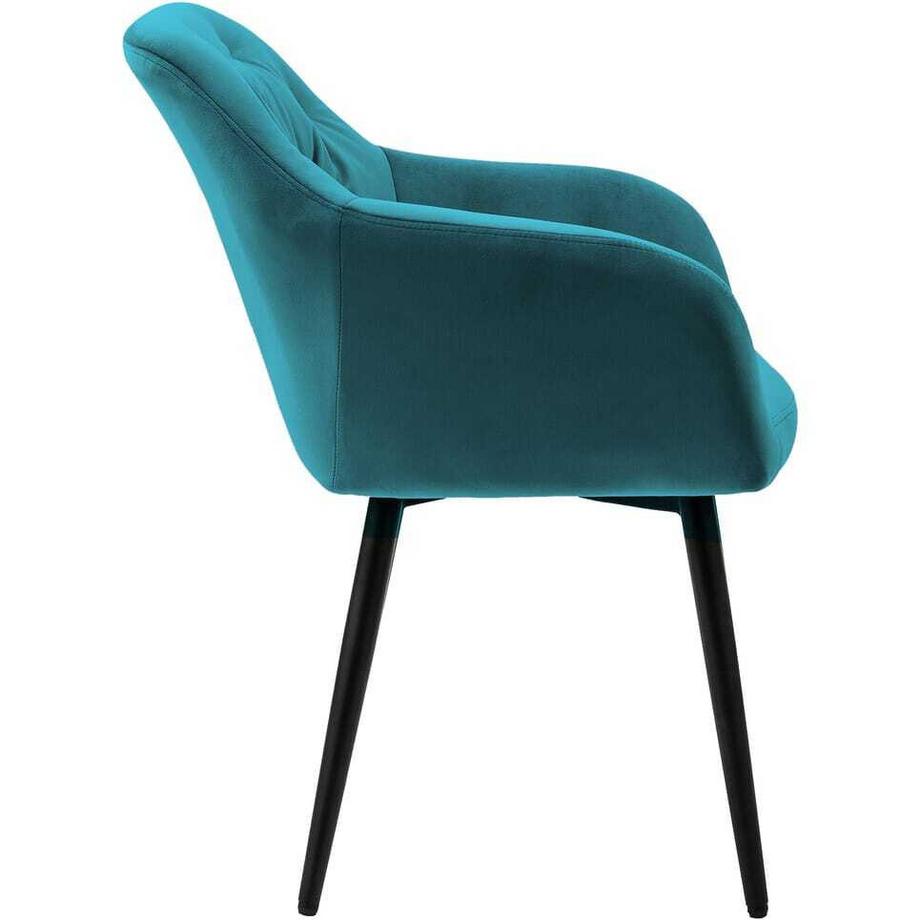 mutoni Poltrona in velluto turchese  