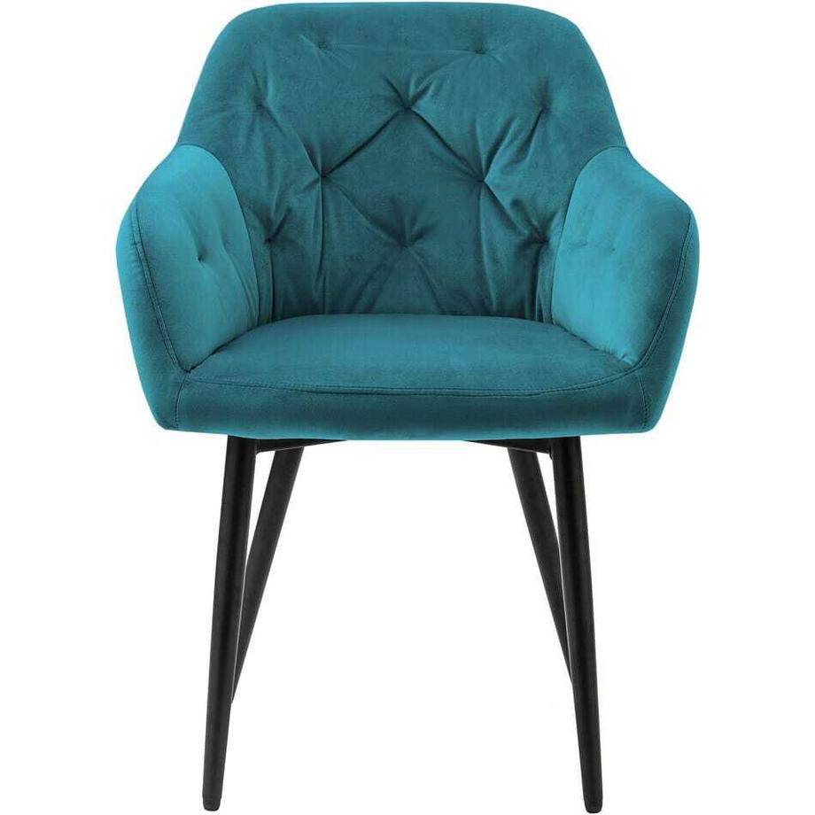 mutoni Poltrona in velluto turchese  