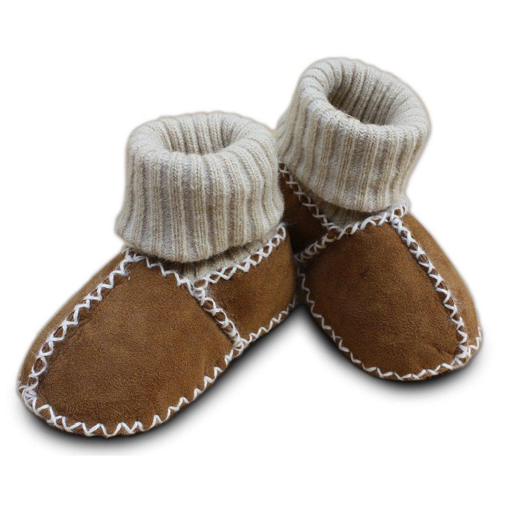 Heitmann Felle  Baby Lammfellschuhe mit Strickb�ndchen 