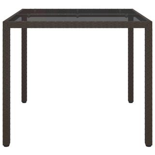 VidaXL Table de jardin rotin synthétique  