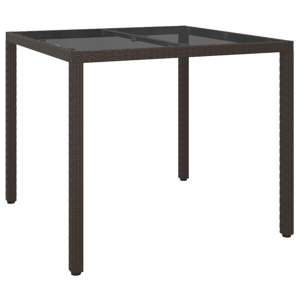 VidaXL Table de jardin rotin synthétique  