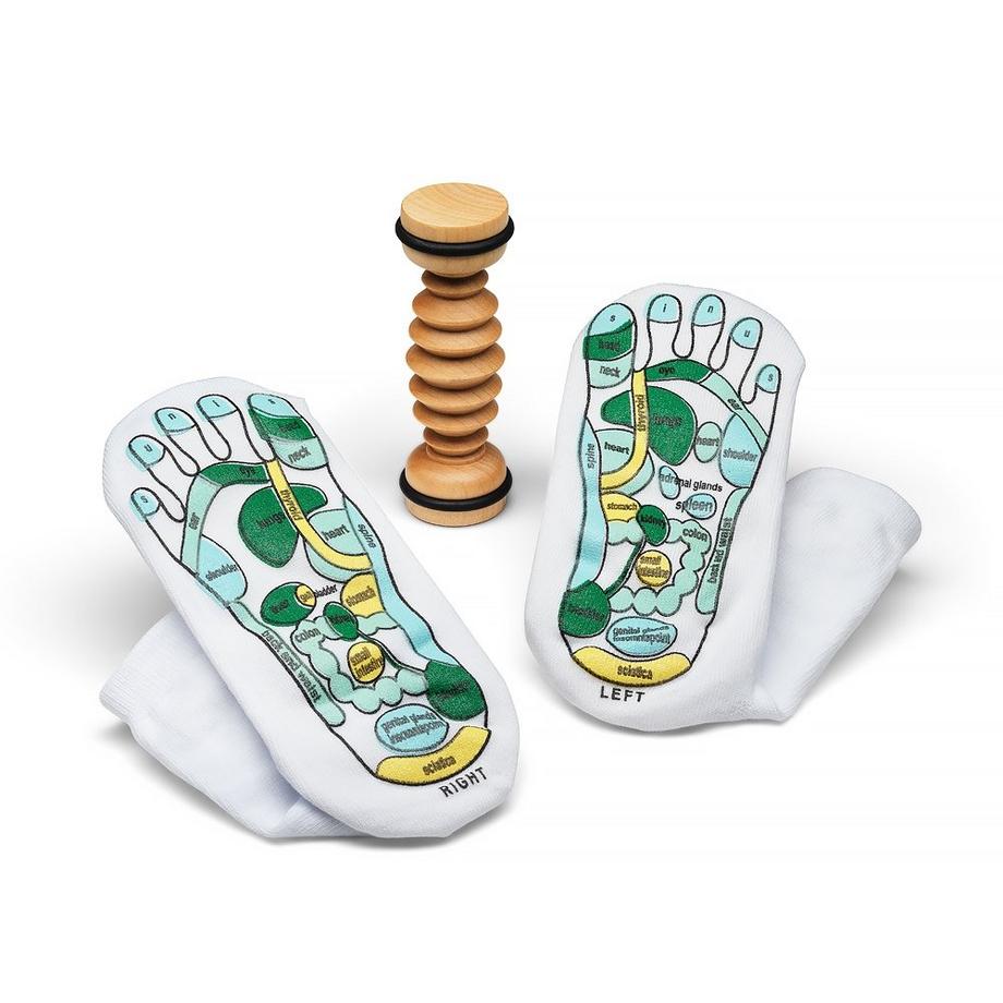 WellBeing  Reflexzonenmassage – Socken und Massagerolle 