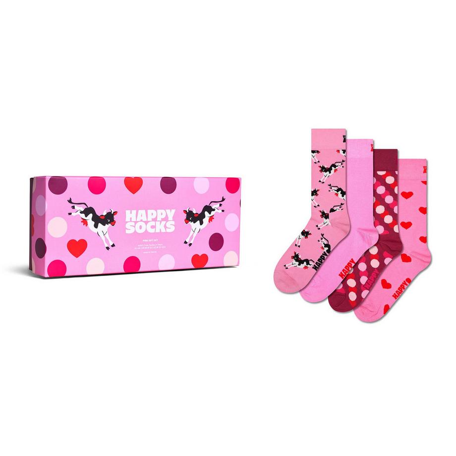 Happy Socks 4-Pack Classic Black & White Socks Gift Set Chaussettes  Pack de 4 