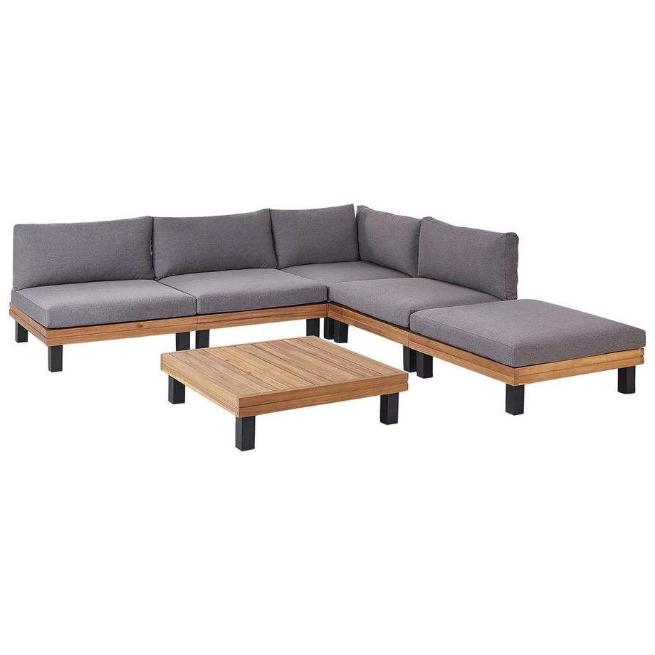 Beliani Set lounge pour jardin en Bois d'acacia certifié FSC® Moderne FRAZZANO  