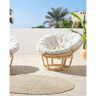 Beliani Set di 2 sedie da giardino con cuscini en Rattan Boho SALVO  