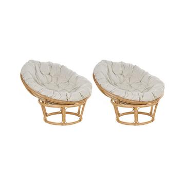 Set di 2 sedie en Rattan Boho SALVO