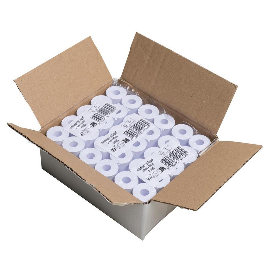 Exacompta Additionsrolle 57mm x 6,5m, 1-lagig, Offset extraweiß 60g, ohne Kern - x 30  