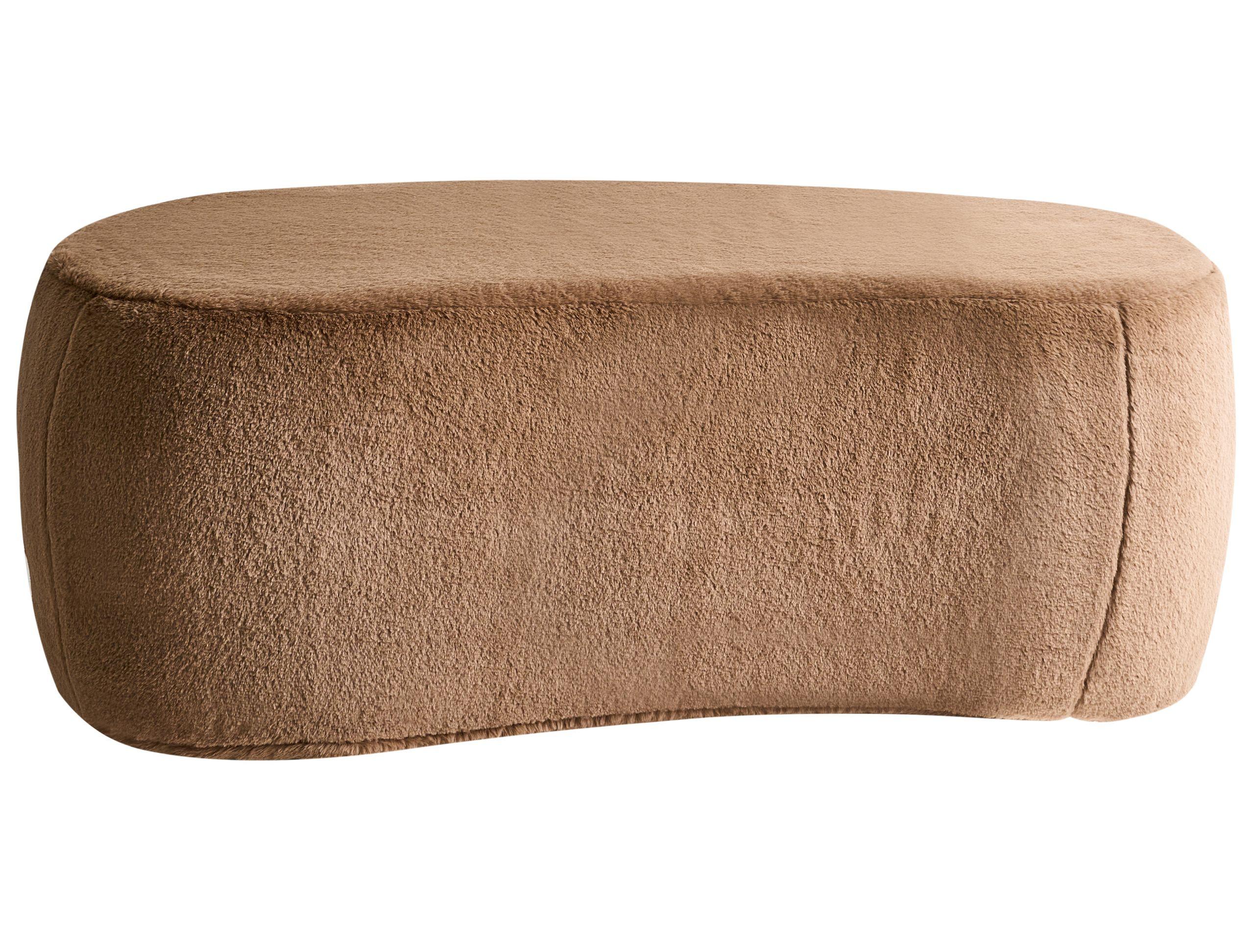 Beliani Pouf en Fourrure synthétique Scandinave BAYARD  