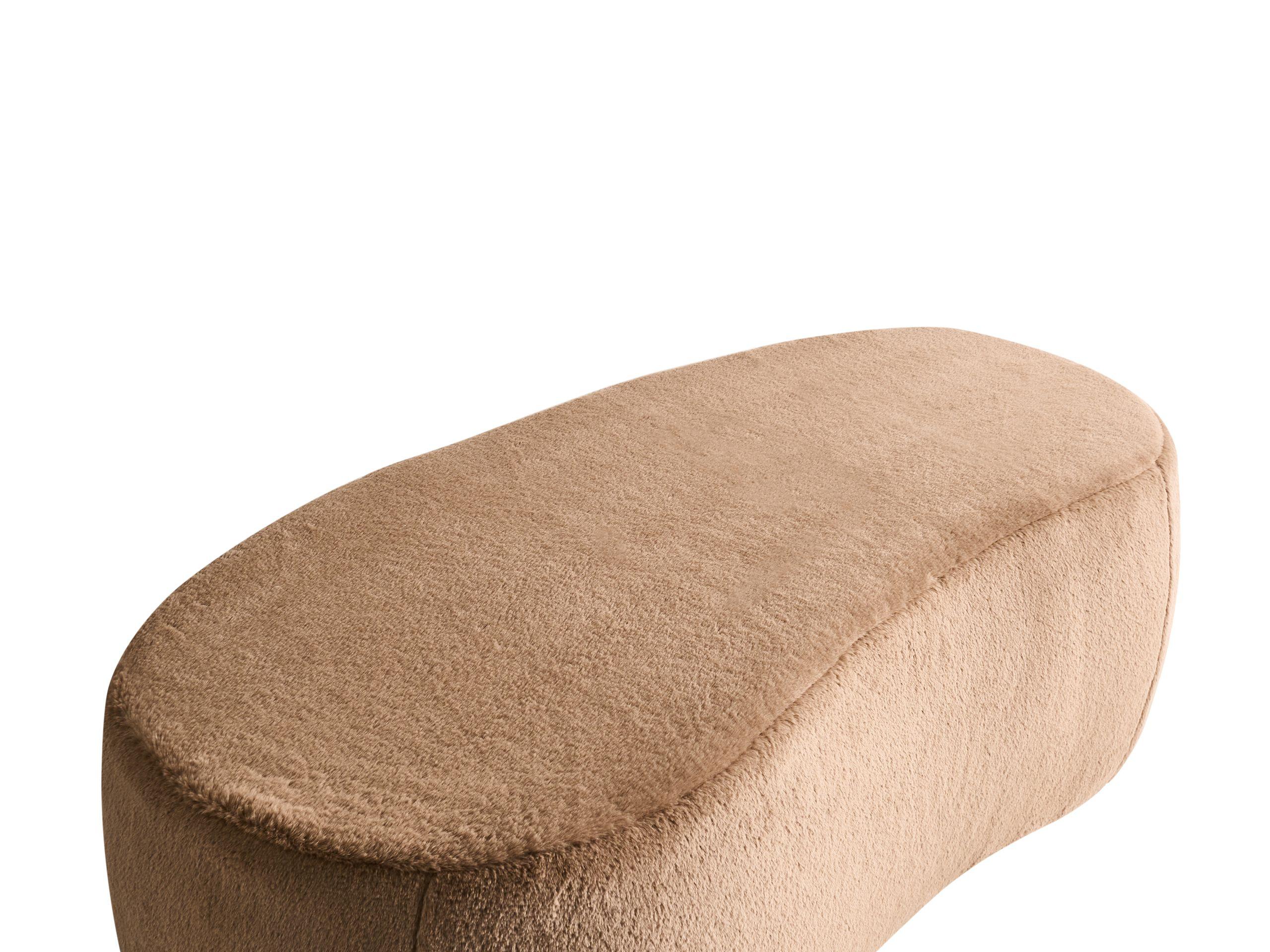 Beliani Pouf en Fourrure synthétique Scandinave BAYARD  