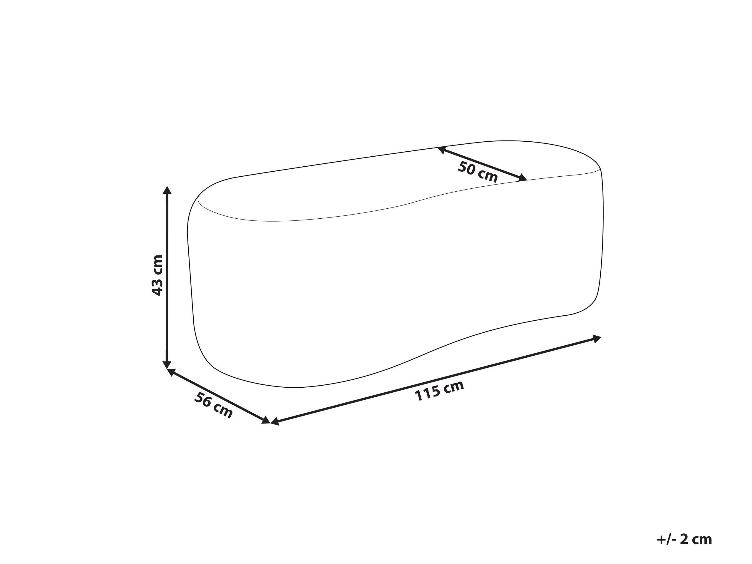 Beliani Pouf en Fourrure synthétique Scandinave BAYARD  