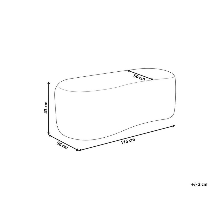 Beliani Pouf aus Webpelz Skandinavisch BAYARD  