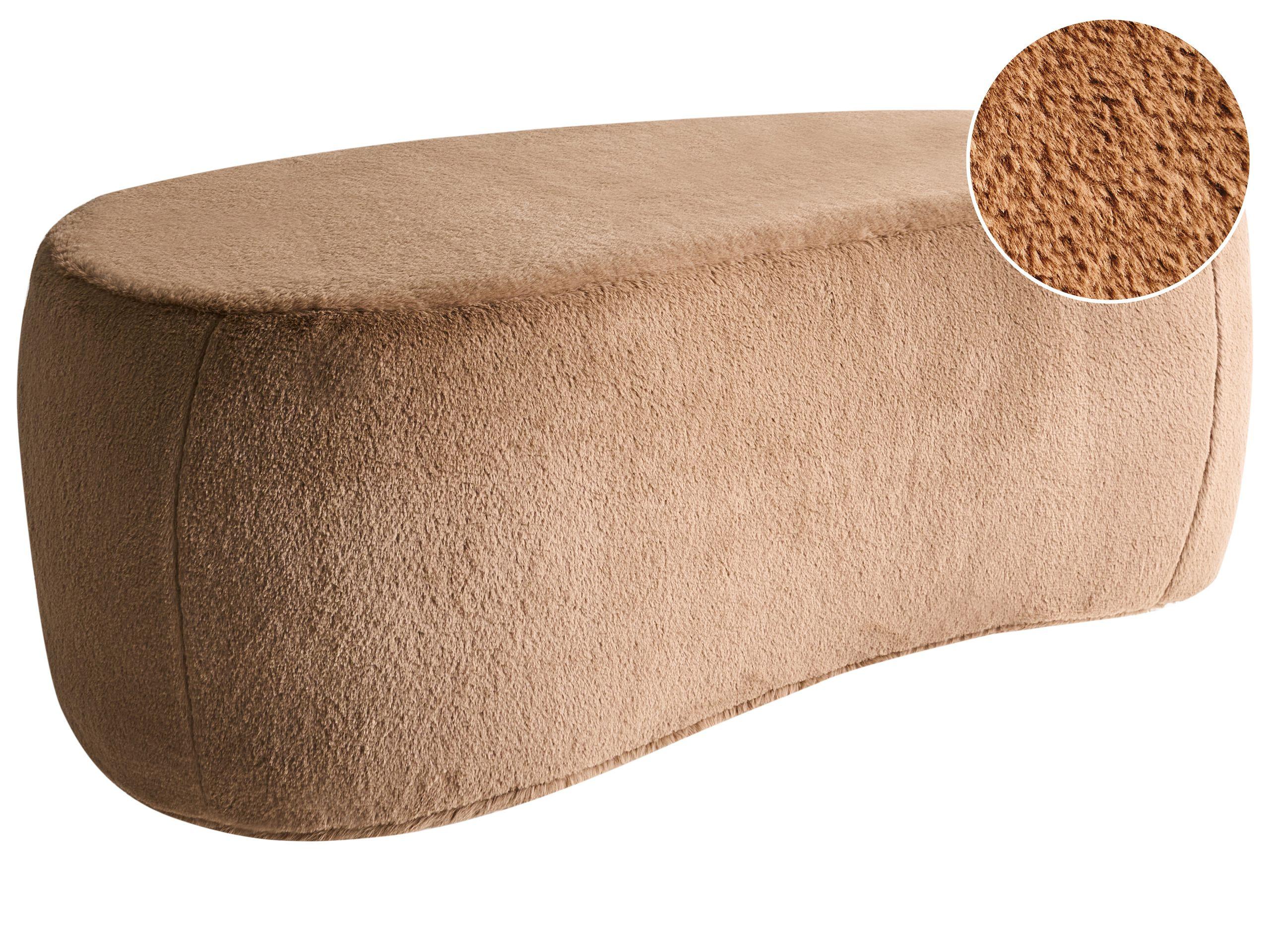 Beliani Pouf en Fourrure synthétique Scandinave BAYARD  