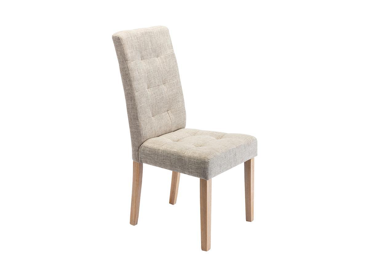 Vente-unique Stuhl 6erSet VILLOSA Stoff Holz  