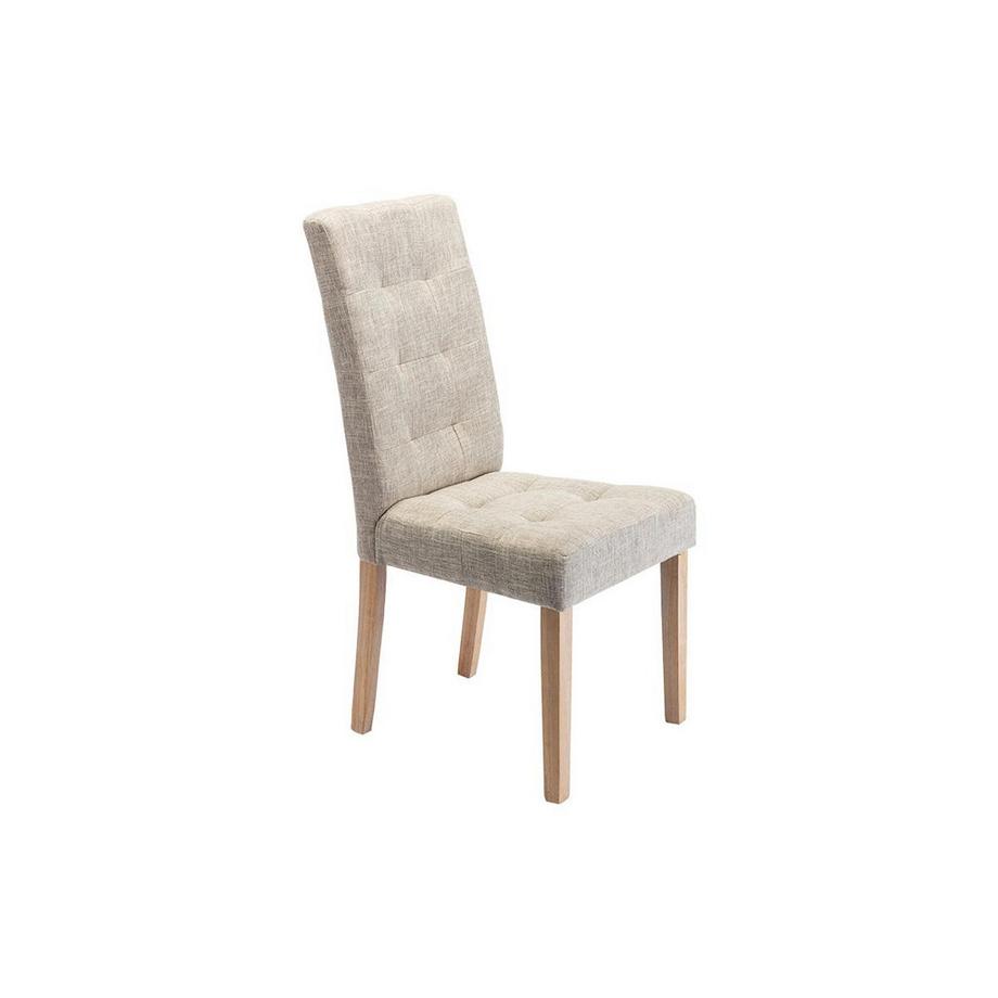 Vente-unique Lot de 6 chaises VILLOSA Tissu Pieds bois  