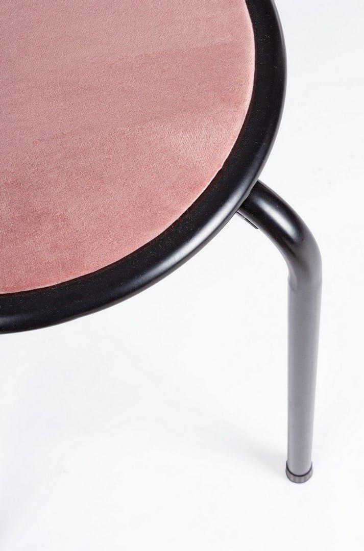 mutoni Tabouret de bureau Amal velours blush  