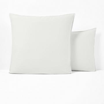 Taie d'oreiller unie en coton lavé