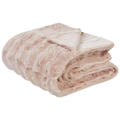 Beliani Salka Coperta Morbida Classica in Pelliccia Sintetica  