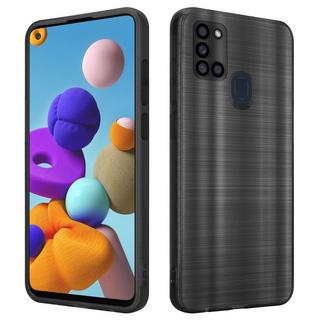 Cadorabo  Housse compatible avec Samsung Galaxy A21s - Coque de protection en silicone TPU flexible au design brossé 