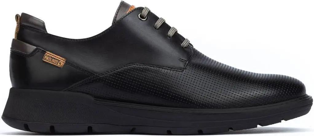 Image of M7s-4388 - Leder Schnürschuh Herren Schwarz 45