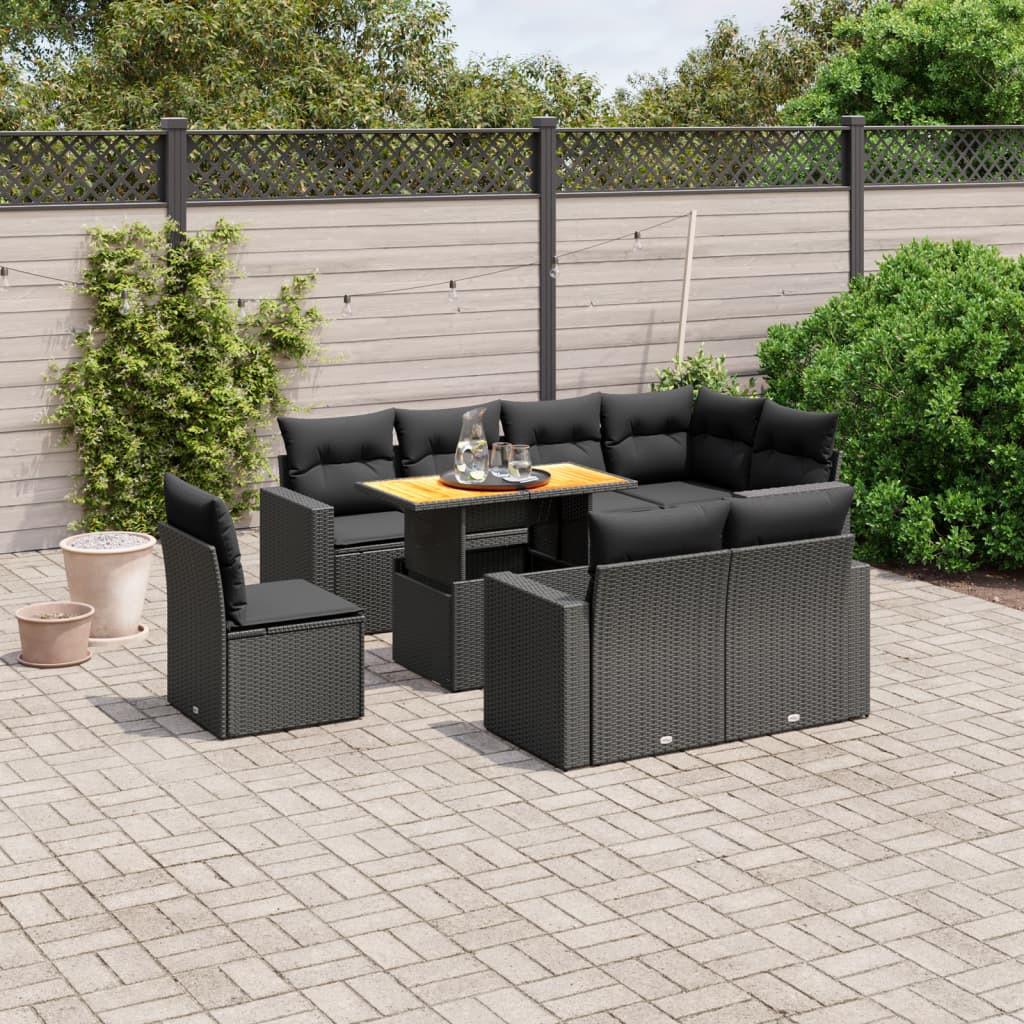 VidaXL set divano da giardino Polirattan  