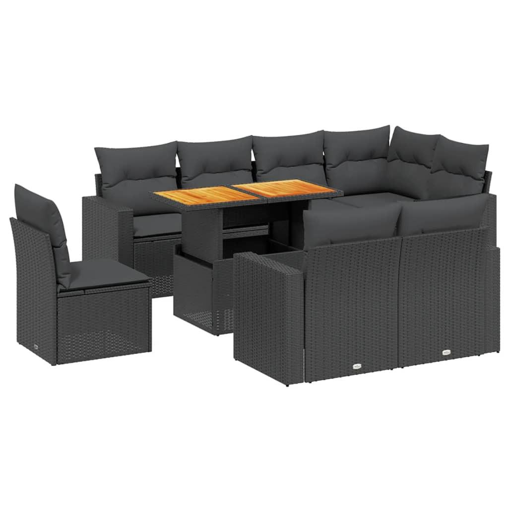 VidaXL set divano da giardino Polirattan  