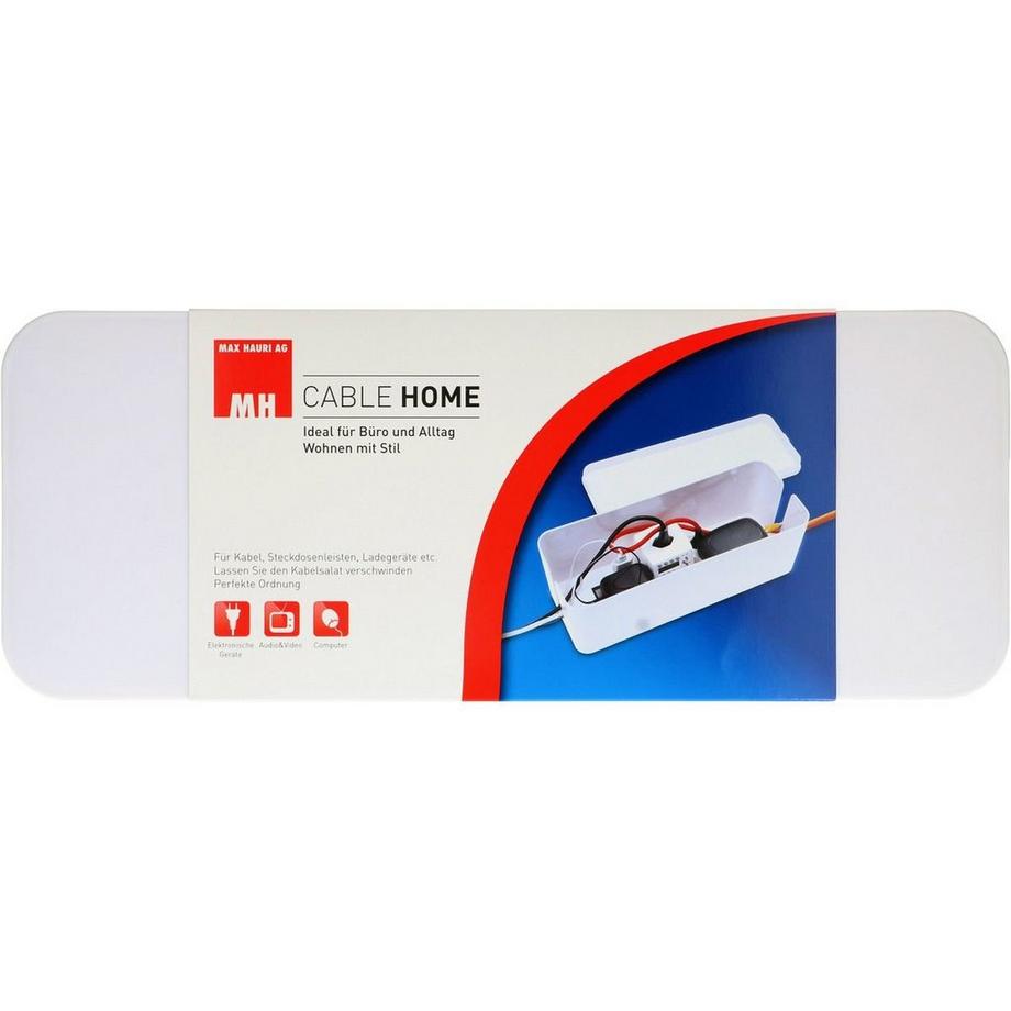 Max Hauri  Kabelbox (400 x 138 x 155 mm, Weiss) 