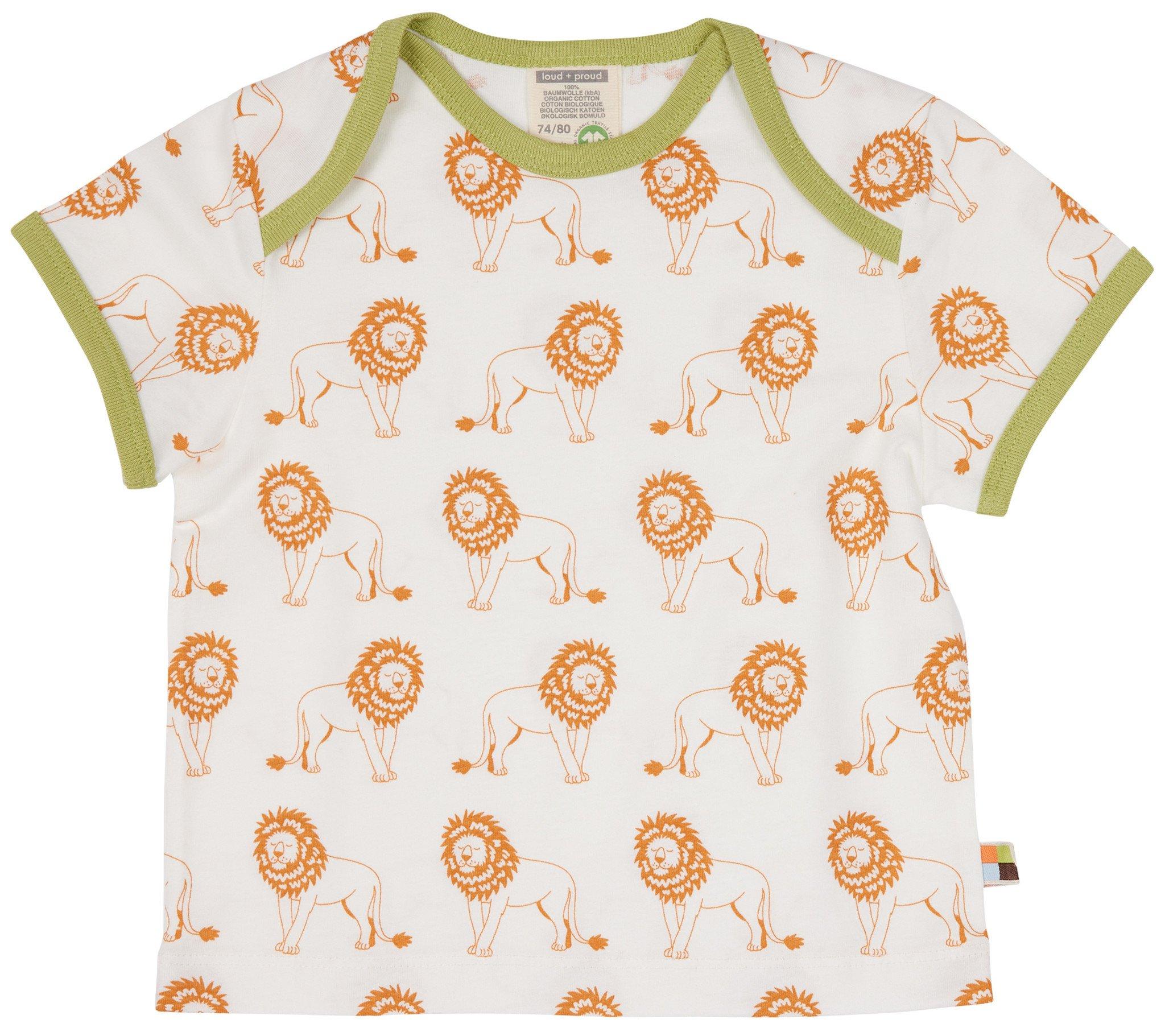Image of T-shirt Druck Löwe Car Mädchen Orange 110/116