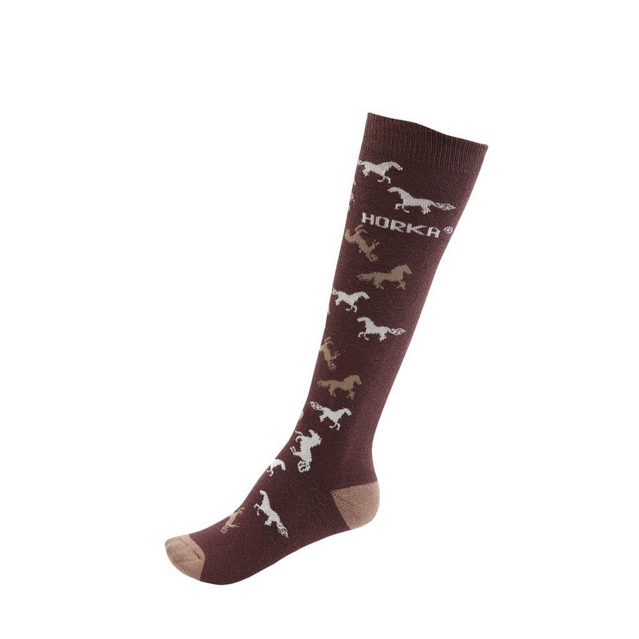 HORKA Chaussettes Motif Cheval  