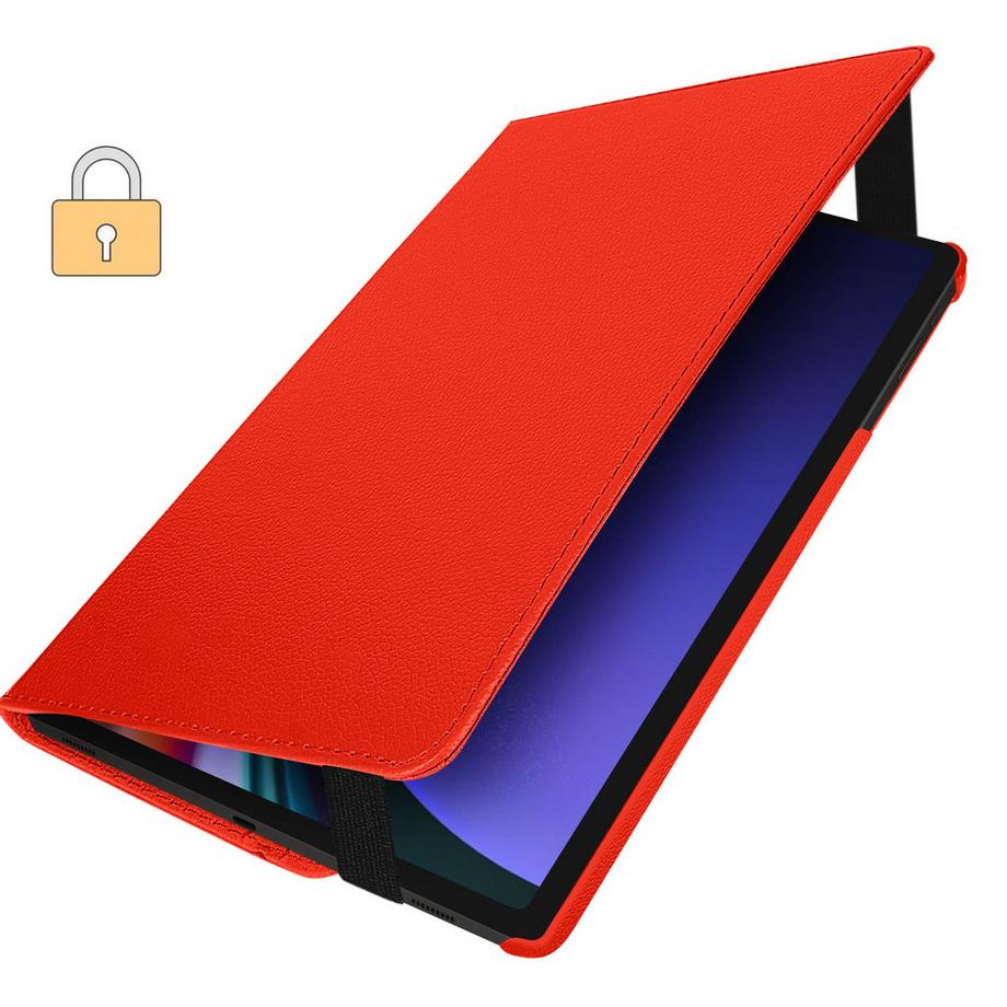 Avizar  Etui Samsung Tab S9 Clapet Support rouge 