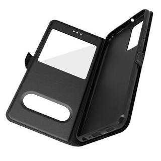 Avizar  Doppelfenster Cover Samsung A72 Schwarz 