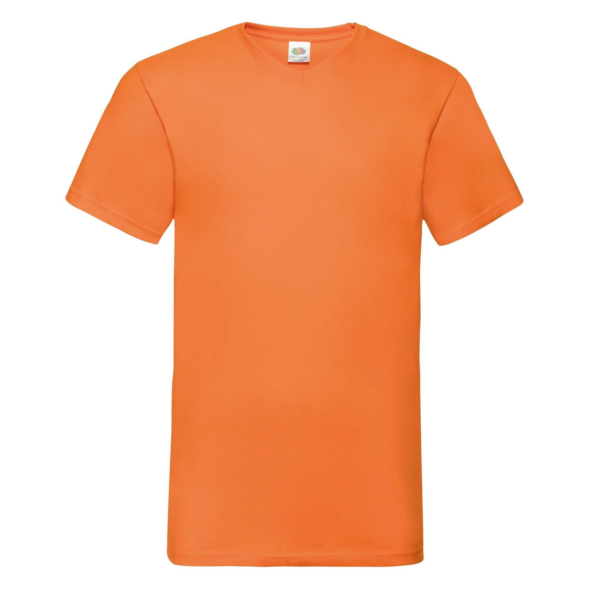 Image of Valueweight Tshirt Mit Vausschnitt, Kurzärmlig Herren Orange XL