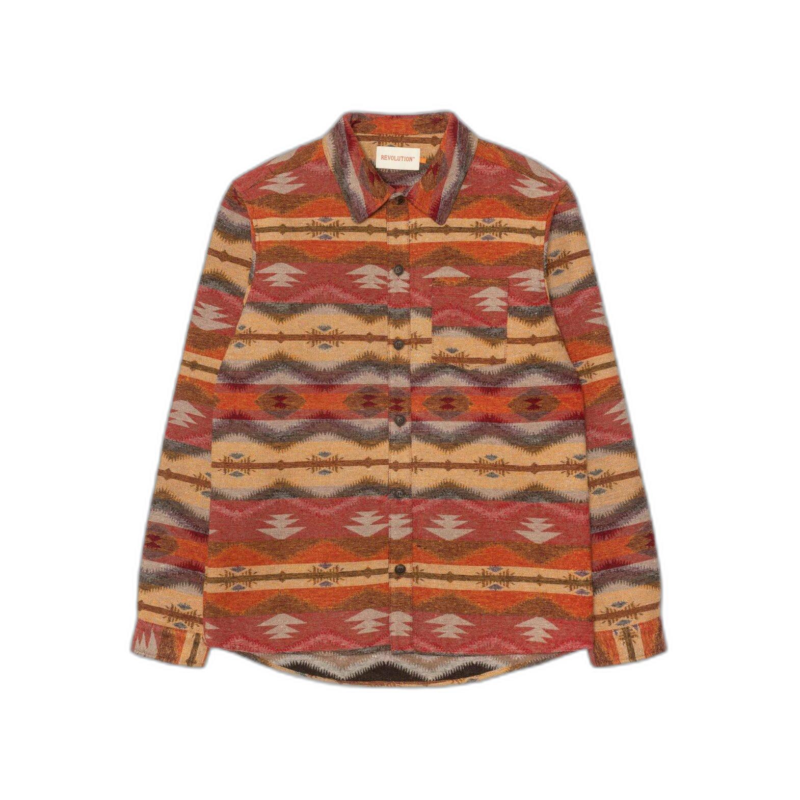 Revolution Gemustertes Langarmhemd  