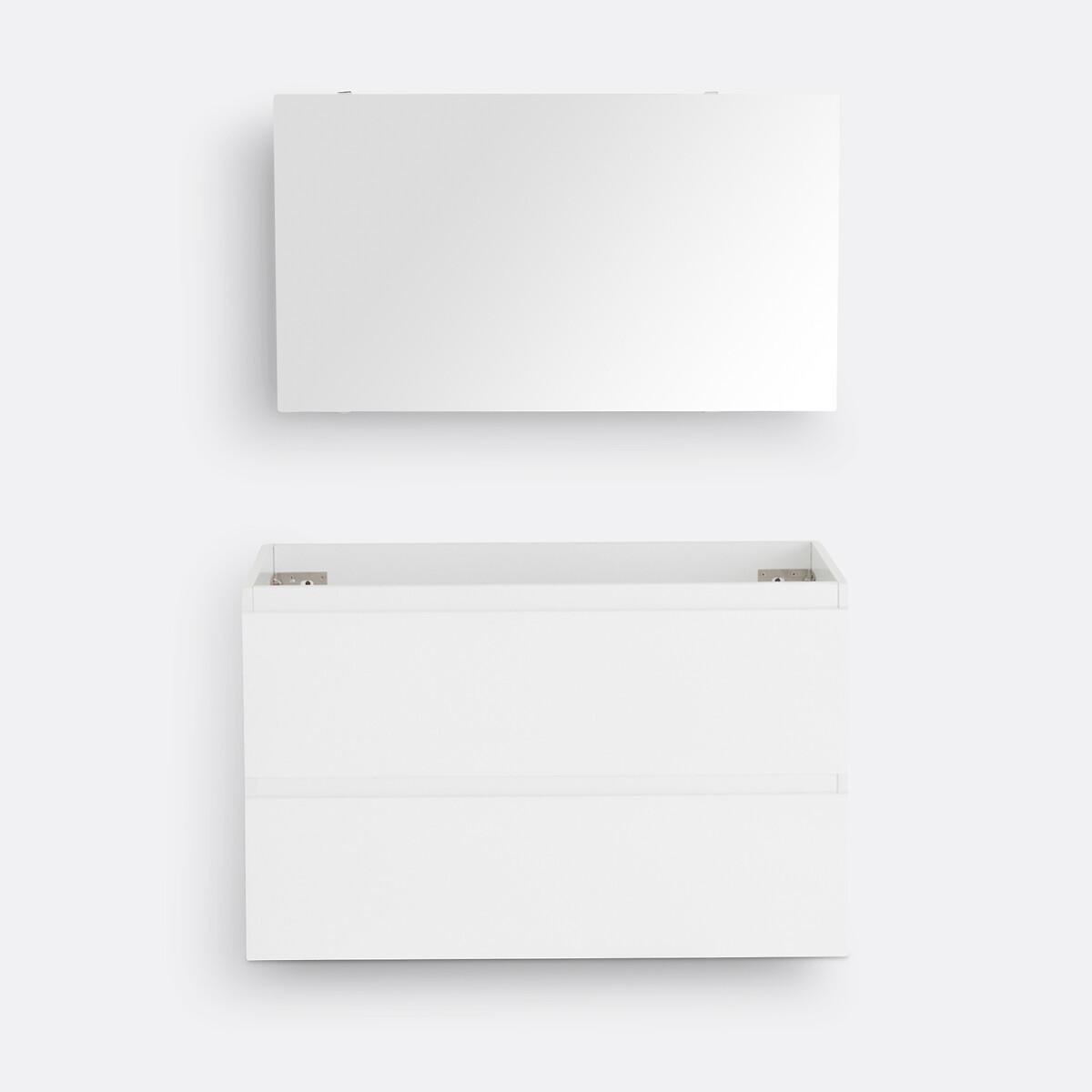 SO'HOME Meuble sous vasque suspendu + miroir L80 cm  