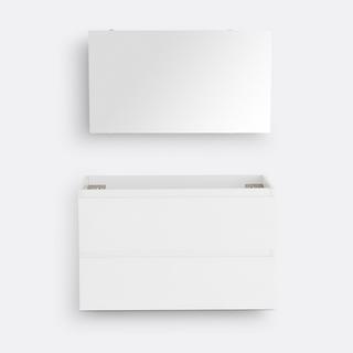 SO'HOME Meuble sous vasque suspendu + miroir L80 cm  