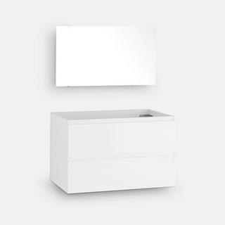 SO'HOME Meuble sous vasque suspendu + miroir L80 cm  